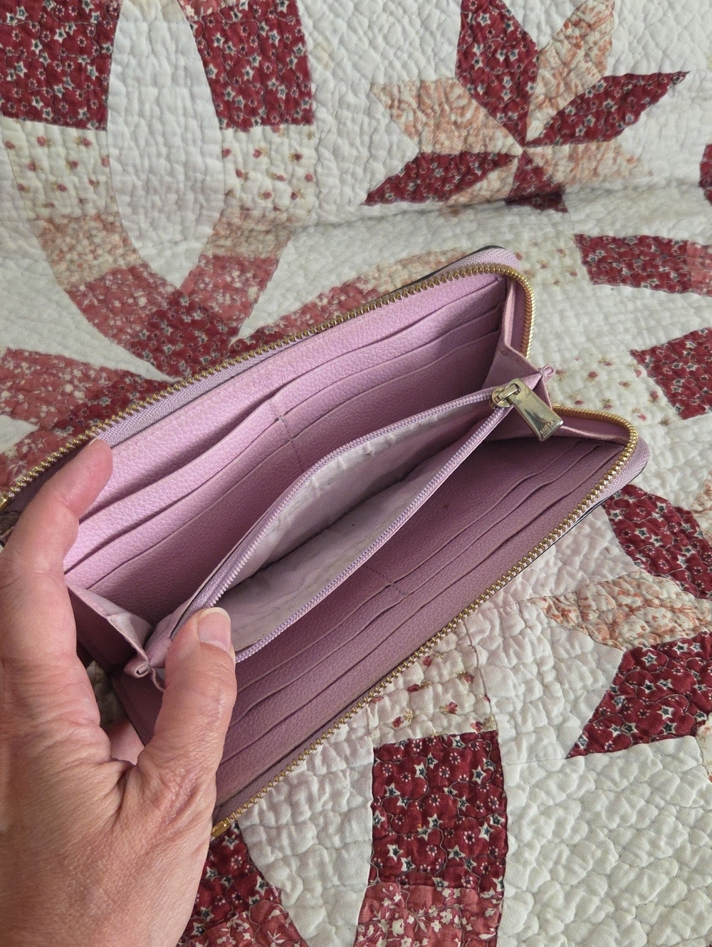 Furla Pink Zip-Around Leather Wallet - Picture 4 of 11